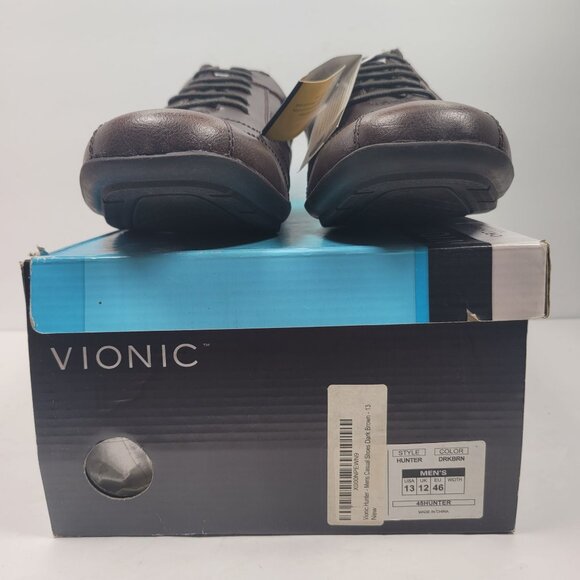 Vionic Hunter Men's Brown Leather Casual  Shoes US Size 13 NWT - Picture 2 of 10